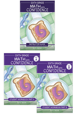 Cover Image for Sixth Grade Math with Confidence Complete Bundle -- Kate Snow, Paperback