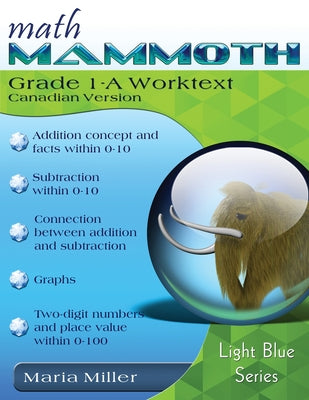 Cover Image for Math Mammoth Grade 1-A Worktext (Canadian Version) -- Maria Miller, Paperback