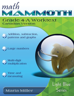 Cover Image for Math Mammoth Grade 4-A Worktext, Canadian Version -- Maria Miller, Paperback