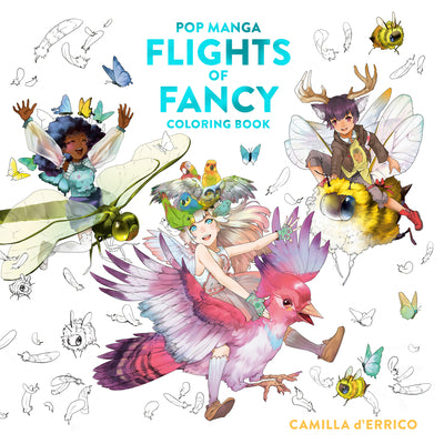 Cover Image for Pop Manga Flights of Fancy Coloring Book -- Camilla D'Errico, Paperback