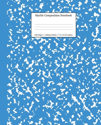 Cover Image for Marble Composition Notebook College Ruled: Blue Marble Notebooks, School Supplies, Notebooks for School -- Young Dreamers Press, Paperback