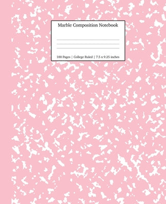 Cover Image for Marble Composition Notebook College Ruled: Pink Marble Notebooks, School Supplies, Notebooks for School -- Young Dreamers Press, Paperback