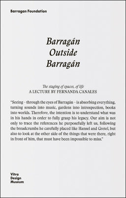 Cover Image for Barragán Outside Barragán: A Journey Through Books, Trips, Exhibitions and Friends -- Luis Barragan, Paperback