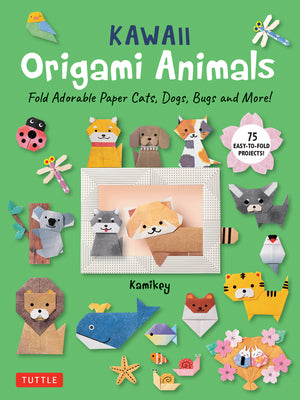 Cover Image for Kawaii Origami Animals: Fold Adorable Paper Cats, Dogs, Bugs and More! (75 Easy-To-Fold Projects!) -- Kamikey, Paperback