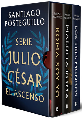 Cover Image for Estuche Serie Julio César: El Ascenso (Roma Soy Yo; Maldita Roma; Los Tres Mundos) / The Ascension Trilogy Boxed Set -- Santiago Posteguillo, Hardcover