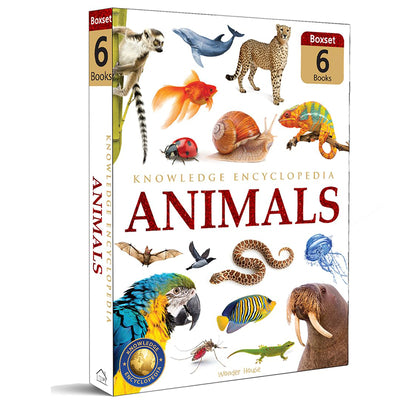 Cover Image for Animals - Collection of 6 Books: Knowledge Encyclopedia for Children (Box Set) -- Wonder House Books, Paperback