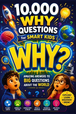 Cover Image for 10000 Whys Questions for Kids: Amazing Answers to Big Questions About the World, Science, Space, Animals, and the Human Body -- 10000 Why, Paperback
