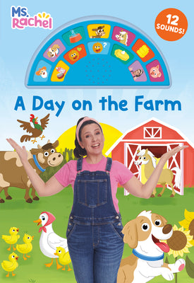 Cover Image for A Day on the Farm (Ms. Rachel): An Interactive Sound Book with 12 Sounds! [With Battery] -- Mr Aron, Board Books