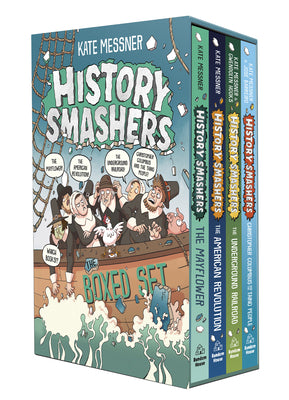 Cover Image for History Smashers: The Boxed Set: The Mayflower; The American Revolution; The Underground Railroad; Christopher Columbus and the Taino People (4-Book B -- Kate Messner, Paperback