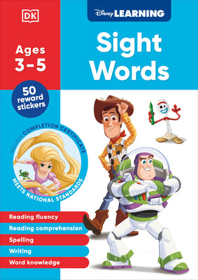 Cover Image for Disney Learning Sight Words (Ages 3-5): Preschool English Reading, Spelling, Writing Workbook for Kids, Curriculum-Based -- DK, Paperback