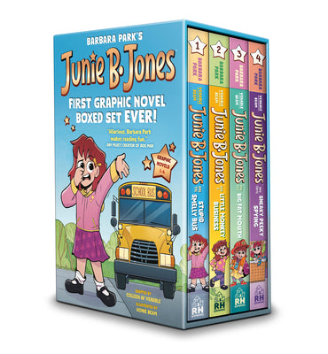Cover Image for Junie B. Jones First Graphic Novel Boxed Set Ever! (Graphic Novels 1-4): The Stupid Smelly Bus; A Little Monkey Business; Her Big Fat Mouth; Some Snea -- Barbara Park, Paperback