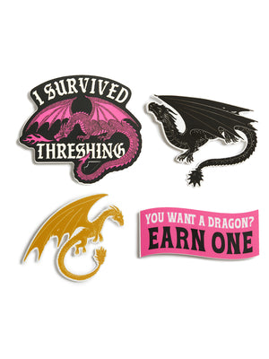 Cover Image for Fourth Wing: I Survived Threshing Stickers - Sticker Set of 4 -- Out of Print, Paperback