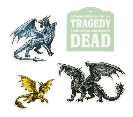 Cover Image for Rebecca Yarros's Fourth Wing: Dragons of Navarre Stickers - Sticker Set of 4 -- Out of Print, Paperback