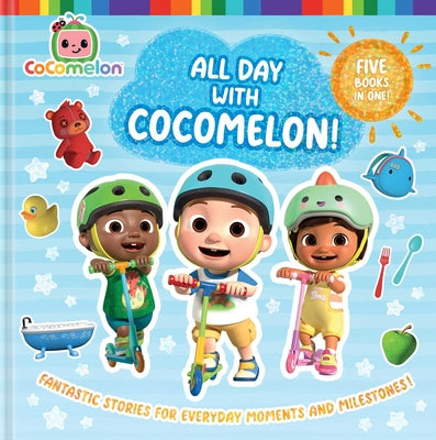 Cover Image for All Day with Cocomelon!: Ready for School!; Playdate with Cody; Pasta Party!; Jj Goes to the Potty; Good Night, Jj -- Various, Hardcover