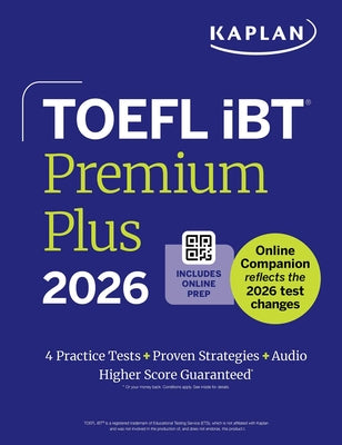 Cover Image for TOEFL IBT Premium Plus 2026 -- Kaplan Test Prep, Paperback