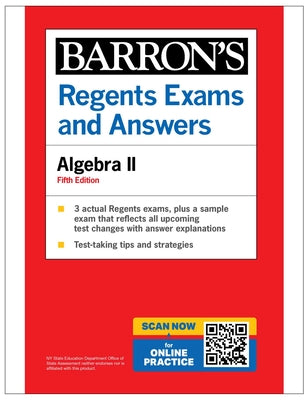 Cover Image for Regents Exams and Answers: Algebra II, Fifth Edition (Barron's New York Regents) -- Gary Michael Rubinstein, Paperback