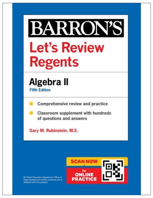 Cover Image for Let's Review Regents: Algebra II, Fifth Edition (Barron's New York Regents) -- Gary M. Rubenstein, Paperback