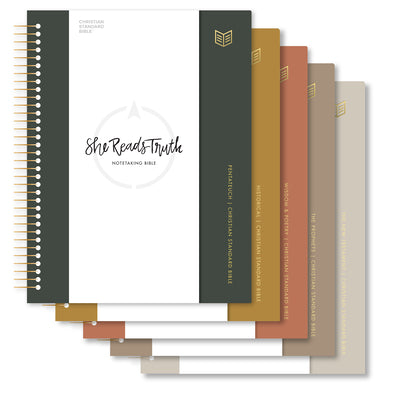 Cover Image for CSB She Reads Truth Spiral-Bound Notetaking Bible, Five-Volume Set, Hardcover -- Raechel Myers, Spiral