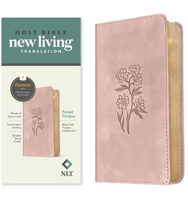 Cover Image for NLT Pocket Thinline Bible, Filament Enabled (Leatherlike, Blush Pink Flowers, Red Letter) -- New Living Translation, Imitation Leather