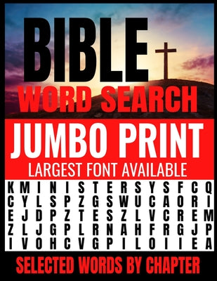 Cover Image for Bible Word Search Jumbo Print: Largest Font Available - Extra Easy on the Eyes - Themed by Selected Chapters - Challenging and Relaxing Puzzles Provi -- Er Lee Press, Paperback