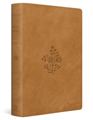 Cover Image for ESV Giant Print Personal Size Bible, Red Letter, Thumb Indexed (Trutone, Nubuck Caramel, Wildflower Design) -- Esv Bibles, Imitation Leather