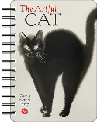 Cover Image for The Artful Cat 2027 Weekly Planner Calendar: Brush and Ink Watercolor Paintings -- Endre Penovác, Desk