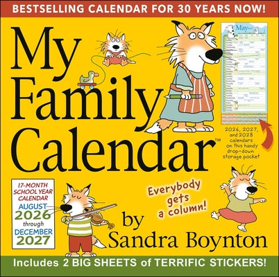 Cover Image for Sandra Boynton's 17-Month 2026-2027 My Family Wall Calendar -- Sandra Boynton, Wall