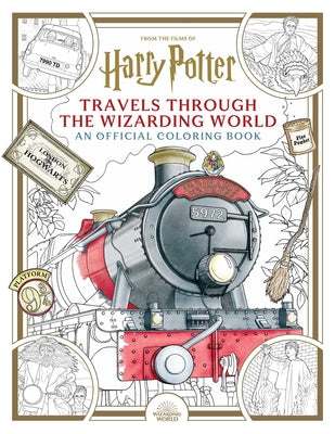 Cover Image for Harry Potter: Travels Through the Wizarding World: An Official Coloring Book -- Paula Rozelle Hanback, Paperback