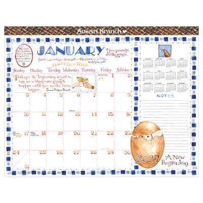 Cover Image for Cal 2027- Susan Branch Large Desk Pad Monthly Blotter -- Susan Branch, Desk
