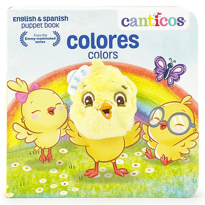 Cover Image for Canticos Colores / Colors Puppet Book (Bilingual) -- Susie Jaramillo, Board Book