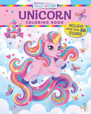 Cover Image for Totally Awesome Unicorn Coloring Book with Stickers -- Addy Rivera Sonda, Paperback