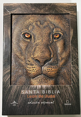 Cover Image for Biblia Rvr 1960 Letra Grande León de Judá Edición Especial Bronce / Spanish Bible Rvr 1960 Large Print Imitation Leather Lion of Judah Special Edition -- Reina Valera Revisada 1960, Hardcover