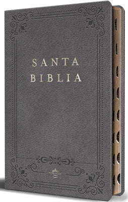 Cover Image for Biblia Rvr 1960 Letra Grande Tamaño Manual, Piel Gris Con Índice / Spanish Bible Rvr 1960 Handy Size Large Print Leathersoft Gray with Index -- Reina Valera Revisada 1960, Bonded Leather