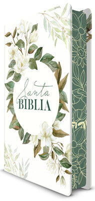 Cover Image for Biblia Rvr 1960 Letra Grande Tamaño Manual, Tapa Dura Con Flores Blancas Y Cantos Pintados / Spanish Bible Rvr 1960 Handy Size White Flowers Sprayed E -- Reina Valera Revisada 1960, Hardcover