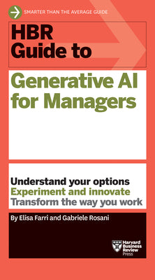 Cover Image for HBR Guide to Generative AI for Managers -- Elisa Farri, Paperback