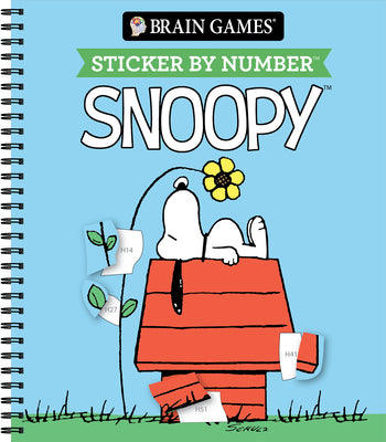 Cover Image for Brain Games - Sticker by Number: Snoopy (Officially Licensed Peanuts Product) -- Publications International Ltd, Spiral