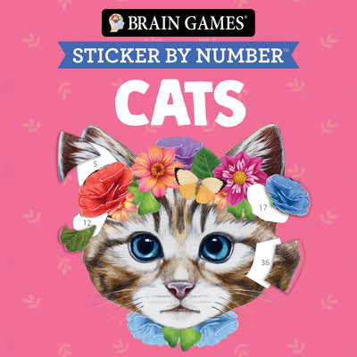 Cover Image for Brain Games - Sticker by Number Compact Edition: Cats 7x7 Inches Perfect Gift for Cat Lovers, Travel Size Activity Book for Adults & Kids 7+ -- Publications International Ltd, Paperback